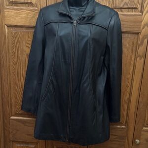 Coldwater Creek Midnight Leather Jacket